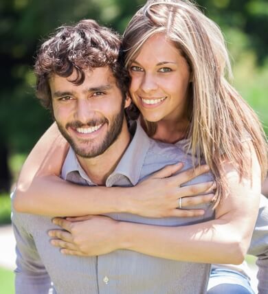 Smiling young couple